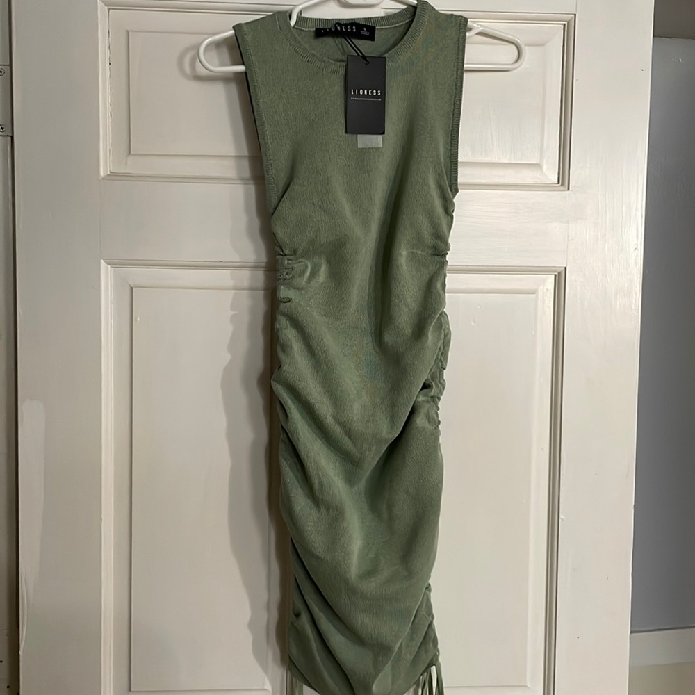LIONESS MILITARY MINDS MINI DRESS SAGE